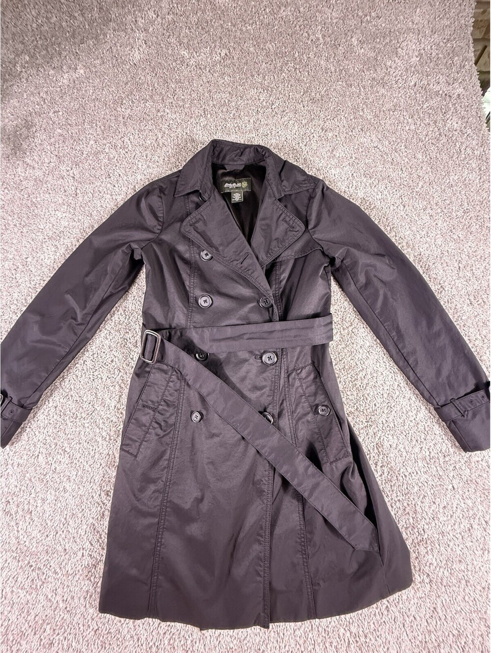 Eddie Bauer Women’s Jacket Size XS Beslted Nylon Mid Length